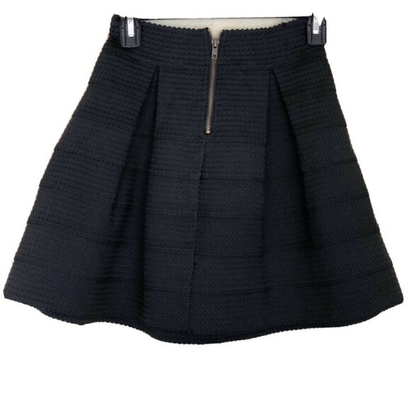 Devlin Deep Black Womens Size Xs Textured Skirt - Picture 2 of 12